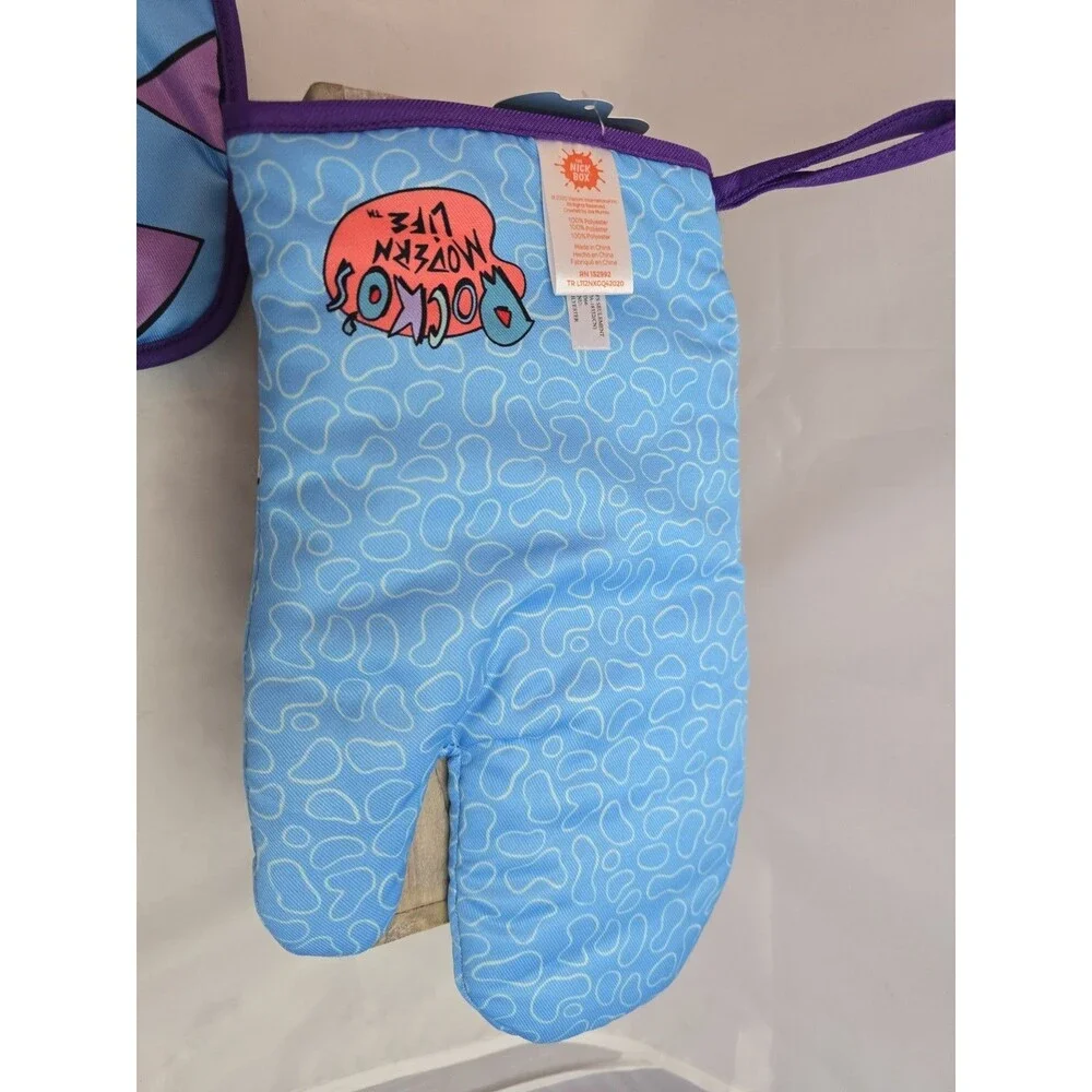 The Nick Box Rocko's Modern Life Oven Mitt Pot Holder Set NWT Nickelodeon Retro